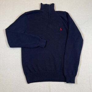 Polo Ralph Lauren Mens Size Small Quarter Zip Mock Neck Sweater
